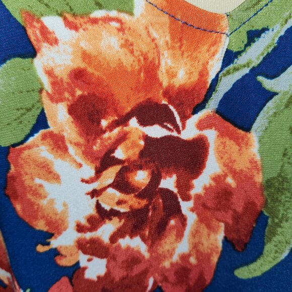 25156 Forever 21 + Blue Floral Fit n Flare Skater Dress 3X - Picture 6 of 10